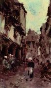 Nicolae Grigorescu Strabe in Dinan painting